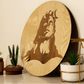 Adiyogi in Dhyan Mudra – Hand Crafted Veneer Art (Beige)