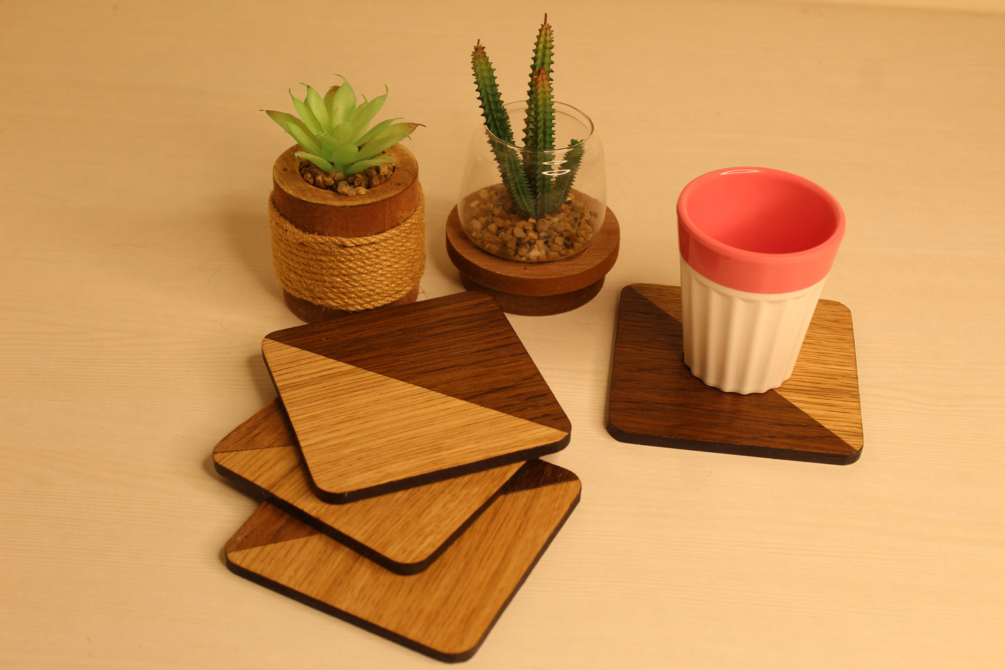 DuoTone Square Coaster – Set of 4