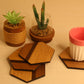 Rustic Geometry Coaster – Set of 4