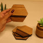 Rustic Geometry Coaster – Set of 4