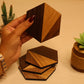 TriTone HexaWood Coaster – Set of 4