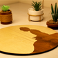 Budhha in Meditation-Handcrafted in Veneer Art (Beige)