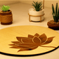 Blooming Lotus-Hand Crafted Veneer Art (Beige)