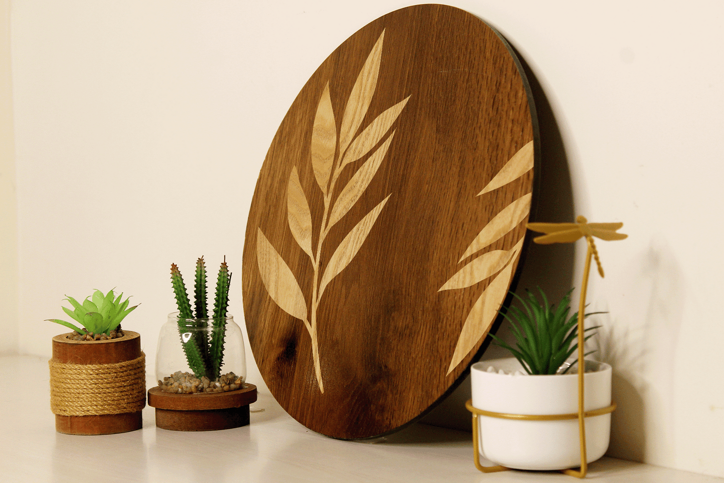 Serene Branch-Hand Crafted Veneer Art(Brown)