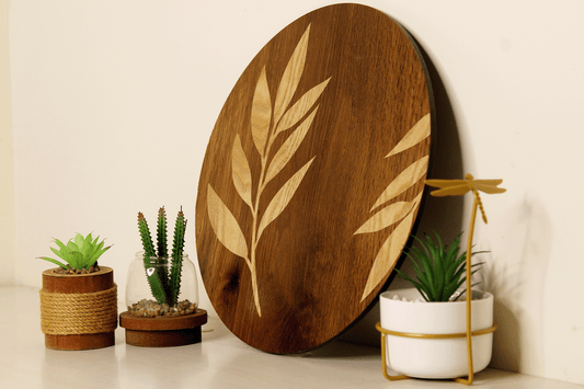 Serene Branch-Hand Crafted Veneer Art(Brown)