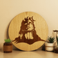Adiyogi in Dhyan Mudra – Hand Crafted Veneer Art (Beige)
