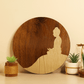 Budhha in Meditation-Handcrafted in Veneer Art (Brown)