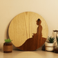 Budhha in Meditation-Handcrafted in Veneer Art (Beige)