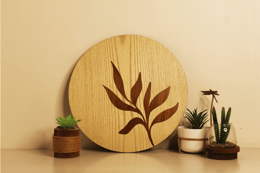 Rustic Banch-Hand Crafted Veneer Art(Beige)