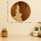 Hanuman Ji in Dhyan Mudra – Hand Crafted Veneer Art (Brown)