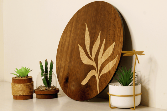 Rustic Banch-Hand Crafted Veneer Art(Brown)